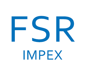 Logotipo FRS Impex blanco